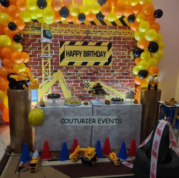 JCB Theme Birthday Decoration - Couturier Events