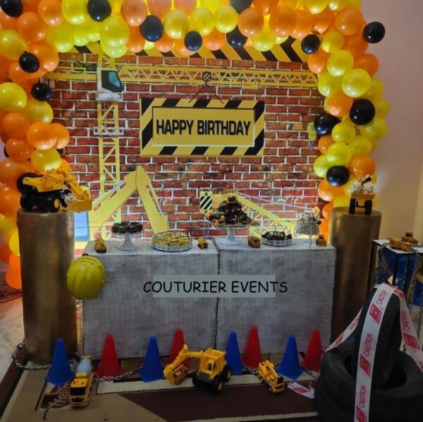 JCB Theme Birthday Decoration