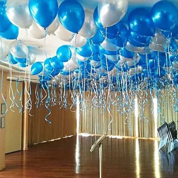 Balloon Decoration,Blue and Silver - Couturier Events