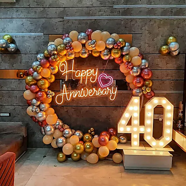 Anniversary surprise decoration at home, home decoration services