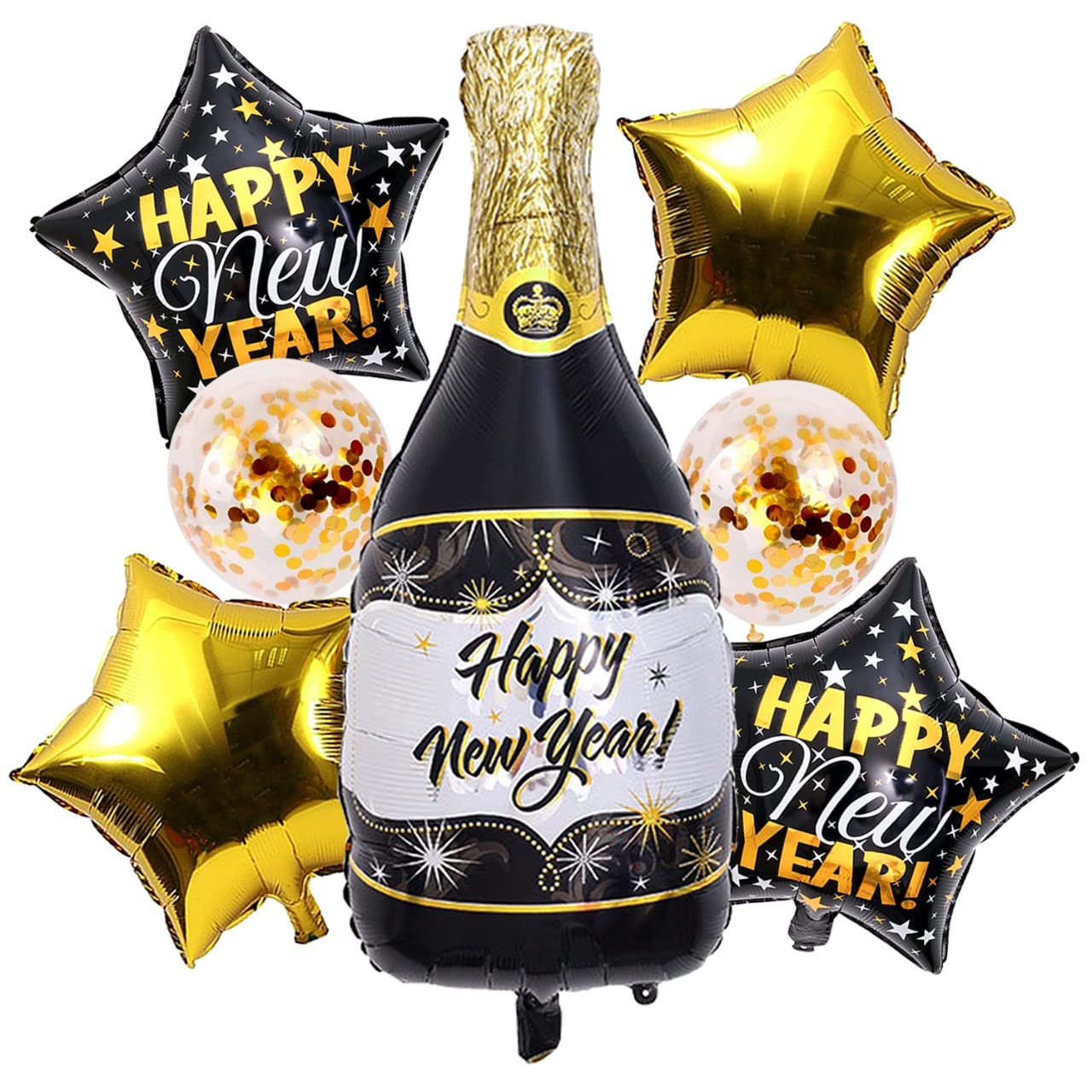 New Year Decoration Items Foil Balloon Happy New Year 2024 Pack Of 7   Foil Balloon Happy 