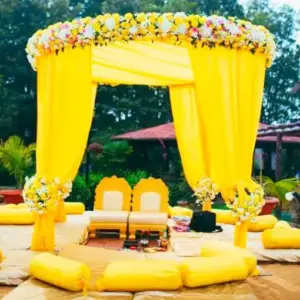 Round Wedding Mandap Flower Decorations In Bangalore